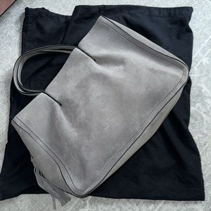 Suede handbag